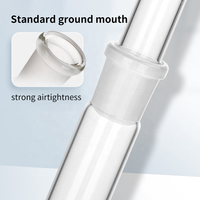 Adaptateur de raccordement en verre borosilicaté à paroi épaisse pour laboratoire avec joint de mise à la terre double cône/prise mâle/femelle