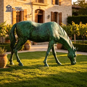 Statue de cheval au galop grandeur nature en bronze pour extérieur, jardin, ferme, ranch, décoration équestre, sculpture moulée, vente en gros personnalisée - Product Image 5