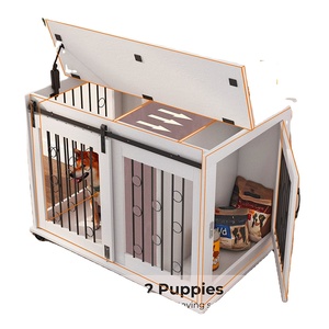 Jaula para perros de alta resistencia, muebles de madera para cachorros, jaulas para mascotas, cajas para perros grandes, jaula moderna de madera para interiores - Product Image 6