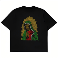Image thermocollante personnalisée avec motif religieux et strass pour T-shirts