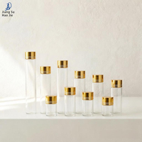Bouteille à réactifs à bouchon doré oxydé, diamètre 22 mm, bouteille d' aliquotage scellée à capuchon vissé, bouteille à vœux à large ouverture