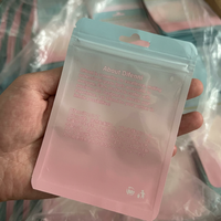 Sachet Mylar personnalisé holographique avec fenêtre, scellé, pour bijoux (boucles d'oreilles, colliers), flacons de peptides portables de 3ml et 10ml