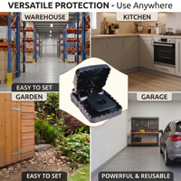 Piège à rats XXL 21 cm - Pièges à impact professionnels pour grands rats |   Réutilisable, sans produits toxiques |   Pour la maison, le garage, le grange, l'entrepôt