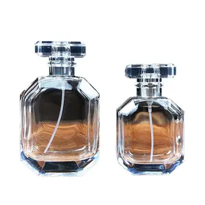New Design 30ml 50ml 100ml Luxury Unique Glass Perfume Bottle and Box Custom Logo Perfume Bottle for Cosmetic Use