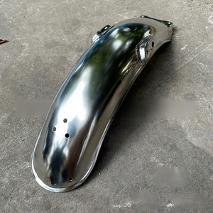 Motorfiets CG125 RVS voorspatbord & achterspatbord - Happiness Style zandkleurige plaat - Product Image 4