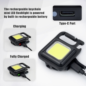 ไฟฉายพกพาแบบพวงกุญแจ LED COB รุ่นใหม่ ความสว่างสูง ชาร์จผ่านพอร์ต Type-C เหมาะสำหรับงานกลางแจ้ง - Product Image 3