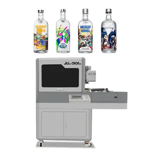 Stampante UV cilindrica ad alta velocità Jucolor con testina di stampa industriale G5i ad alta caduta per bottiglia di Vodka