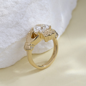 Joyería Messi Personalizada MSR-2273 Anillo de Diamante Cultivado en Laboratorio con Corazón de 18K - Product Image 4