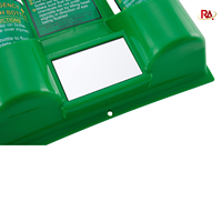 Station de lavage oculaire portable murale de classe I pour bouteilles vides, en PVC vert, manuelle, avec miroir, pour protection de sécurité en cas d'urgence, certifiée CE
