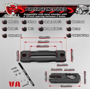 Ambull - Nuovo Supporto in Alluminio per Cavo Verricello con Rullo in Acciaio Nero - Campioni Gratuiti Disponibili - Product Image 4