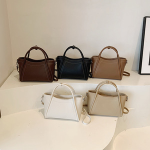 Customized 2025 New <b>Large</b> Capacity PU Shoulder <b>Handbag</b> Tote Bag For Women Coffee Brown White Khaki Middle Size YZ9219 - Product Image 2