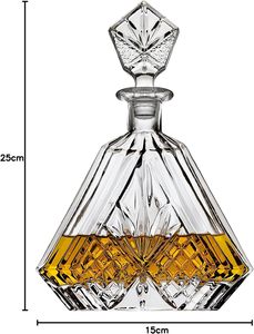 Ensemble de carafe à <span class=keywords><strong>whisky</strong></span> de luxe avec 2 verres à <span class=keywords><strong>whisky</strong></span> à l'ancienne en cristal sans plomb, capacité de 750 ml, coupe irlandaise triangulaire, pour liqueur, <span class=keywords><strong>scotch</strong></span>, bourbon - Product Image 6