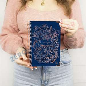 Cuaderno espiral de tapa dura con impresión personalizada A4 A5 B5 B6, libro de <span class=keywords><strong>contactos</strong></span>, <span class=keywords><strong>agenda</strong></span> planificadora de bobina de encuadernación con alambre de oro rosa individual - Product Image 3