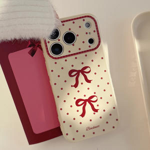 Suitable <b>for</b> <b>iPhone</b> 16 Pro Max case, New Year polka dot bow with lanyard, precise cutouts, full coverage, shockproof phone case - Product Image 6