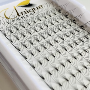 Khay nối mi sẵn làm thủ công, ép nhiệt, siêu dày, 0.07mm, tự nhiên, dài, dạng quạt, đế phẳng - Product Image 5