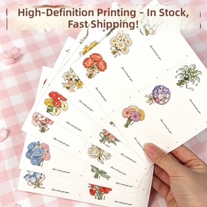 Hoja <span class=keywords><strong>de</strong></span> Pegatinas Personalizadas Impermeables con Diseño Floral Verde, para Diario, Recortables, Estilo Instagram, Papelería Creativa, Regalo para Niños - Product Image 2