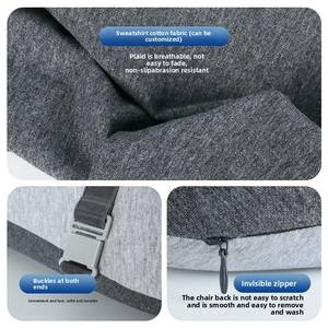 Japanese-Style <strong>U</strong>-Shape Knitted Memory Foam Waist <strong>Pillow</strong> Lumbar Support Seat Cushion Anti-Dust Mite Removable Washable Bed Rest - Product Image 3