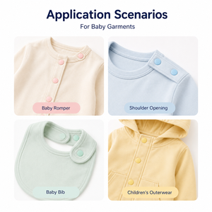 Boutons-<span class=keywords><strong>pression</strong></span> en POM pour tissus, attaches pour vêtements d'enfants, textiles, articles pour bébés, bavoirs, grenouillères et bodys - Product Image 5