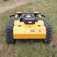 Mesin pemotong Robot 550mm, mesin pemotong rumput kendali jarak jauh zero Turn murah untuk lapangan Golf