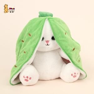 Super doux PP coton lapin jouets peluche lapin avec <span class=keywords><strong>carotte</strong></span> longue peluche fermeture éclair jouet matériau en caoutchouc Durable - Product Image 4