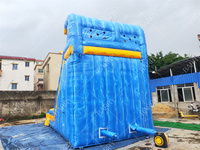Vente chaude, toboggan aquatique gonflable en PVC bleu commercial, château gonflable géant, toboggan gonflable pour adultes