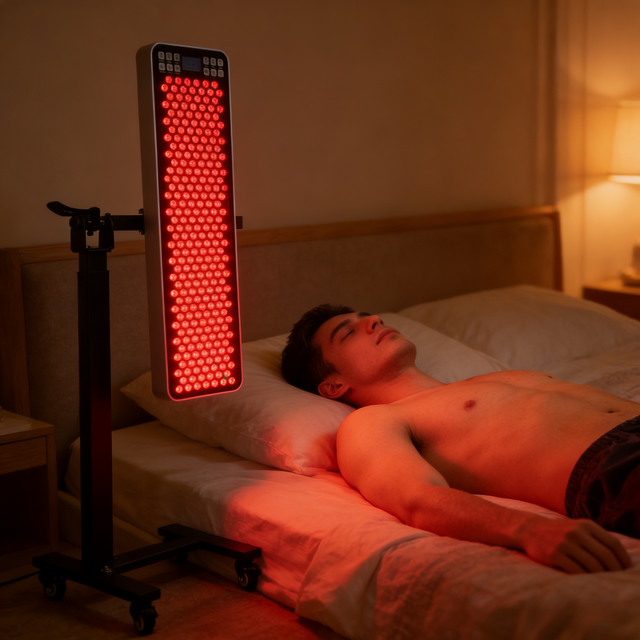 Sunrecipe Iron Red Light Therapy Adjustable Pneumatic Floor Stand 360 Rotation Adjustable Height Body Application for Physio
