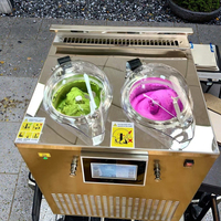 Distributeur de garnitures pour machine à crème glacée molle Binghe 3 saveurs, sur pied, en acier inoxydable |   30L/H |   pour la restauration rapide