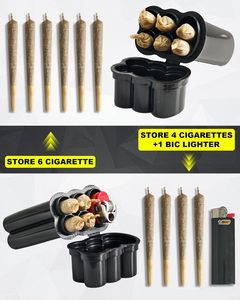 علبة سجائر بلاستيكية متينة مقاومة للرطوبة بغطاء قلاب وتصميم بسيط مع إمكانية طباعة شعار مخصص للاستخدام أثناء السفر - Product Image 4