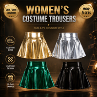 Fabrik-Großhandel Elegantes Metallisches Doppellagiges Kurzes Kleid Ballett-Tanz Cheongsam-Stil Rock Farbenfrohe Performance-Kleidung