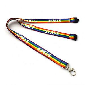 Venta al por mayor de encargo del medio ambiente fresco de poliéster Cordón de cuello de la correa de sublimación y Offset/Digital Logo Opciones de impresión - Product Image 2