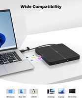 Unidad Óptica Externa DVD RW, Grabadora de Alta Velocidad de Transferencia de Datos, USB 3.0, Compatible con PC de Escritorio