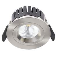 Spot LED encastré moderne à intensité variable, blanc chaud et noir, en alliage d'aluminium, IP44, angle de faisceau 40°, garantie 5 ans