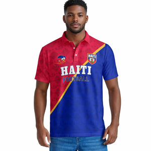 Polo de Mayoreo de Primera Calidad para Fanáticos del Fútbol Haitiano, Mundial 2026, Polo de la Selección Haitiana - Product Image 3