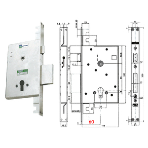 MOTTURA serratura blindata per cilindro europeo reversibile E60 89.85740 - Product Image 1