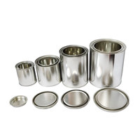 Kemasan Kaleng Tinplate Cetak Kustom dengan Tutup Sekrup dan Finishing Mengkilap untuk Cat, Perekat, Pelarut, Bahan Kimia, Cairan Industri