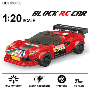 Niños 181 piezas 1:20 DIY ensamblar bloques de construcción Rc coche de juguete con control remoto - Product Image 3