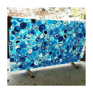 Panneaux muraux décoratifs en agate œil de tigre polie, en pierre semi-précieuse sur mesure - Product Image 3