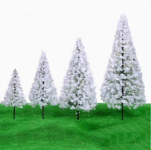 Micro paysage bricolage fait à la main architectural sable Table matériaux ensemble pin arbre Simulation en bois plastique décor à la maison pour le bureau - Product Image 2