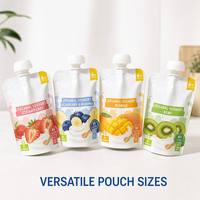 Voedselveilige plastic zak met tuit voor baby puree, yoghurt, sap, dranken, staande pouch met afsluitbare dop, verpakking voor vloeistoffen