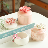 Boîte à Bijoux en Porcelaine Dorée à Motif Floral Cœur Écologique pour Mariage – Vente en Gros