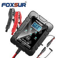 Chargeur de batterie de moto et de voiture FOXSUR 6V 12V 1.5A avec prise SAE B, chargeur automatique de batterie au plomb-acide Lifepo4 6V 12V pour voiture jouet