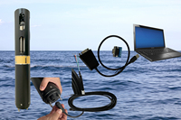 Instrument multiparamètre numérique RS485 personnalisé 7-en-1, capteur de qualité de l'eau en ligne, capteur d'eau de mer, étanche IP68, DC POM+SUS