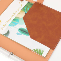 FAIBLE QUANTITÉ MINIMALE DE COMMANDE A4 Taille Anneau Liant Dossiers Personnalisé Logo de Feuilles mobiles 60 Clair Sacs Disponibles