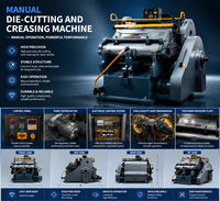 Machine manuelle de découpe et de pliage à plat pour la fabrication d'emballages en carton ondulé, facile à utiliser