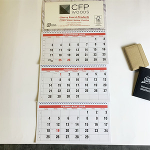 Cá Nhân Perpetual Hàng Tháng Advent Quà Tặng Trung Quốc Tùy Chỉnh Công Ty In Ấn 2025 Dọc Bàn Bảng 3 Nếp Gấp Tầng Tường Lịch - Product Image 1