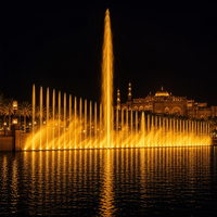 Fontaine à jet super haute LISHI Direct Factory avec laser RGB, IP68, acier inoxydable 304, contrôle IA, CE, RoHS, OEM, résistante au feu, écologique