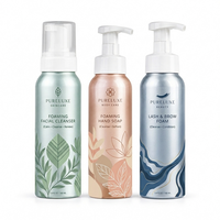 Bouteille pompe à mousse en aluminium 300ml 350ml 40/410, rechargeable, sans BPA, emballage cosmétique, distributeur de savon pour les mains, de nettoyant visage et de mousse corporelle