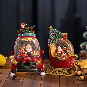 Boîte à musique de Noël avec globe à neige, scène du Père Noël, effet de neige tombante, train, cadeau pour enfant, veilleuse pour garçon, dropshipping Shopify - Product Image 3