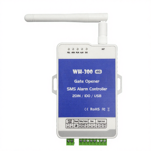 WH-300 GSM 3G 4G Cellular RTU SMS Remote Controller Alarm System 2 Digital Inputs WH Control Automation Monitoring HORN Alarm