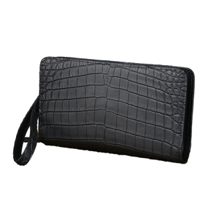 Men Skin Animal Pattern Cowhide Leather <b>Wallets</b> <b>Long</b> Zipper Waterproof Plain Genuine Leather <b>Wallet</b> - Product Image 1